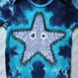 Custom Hand-Dyed Sea Star Onesie